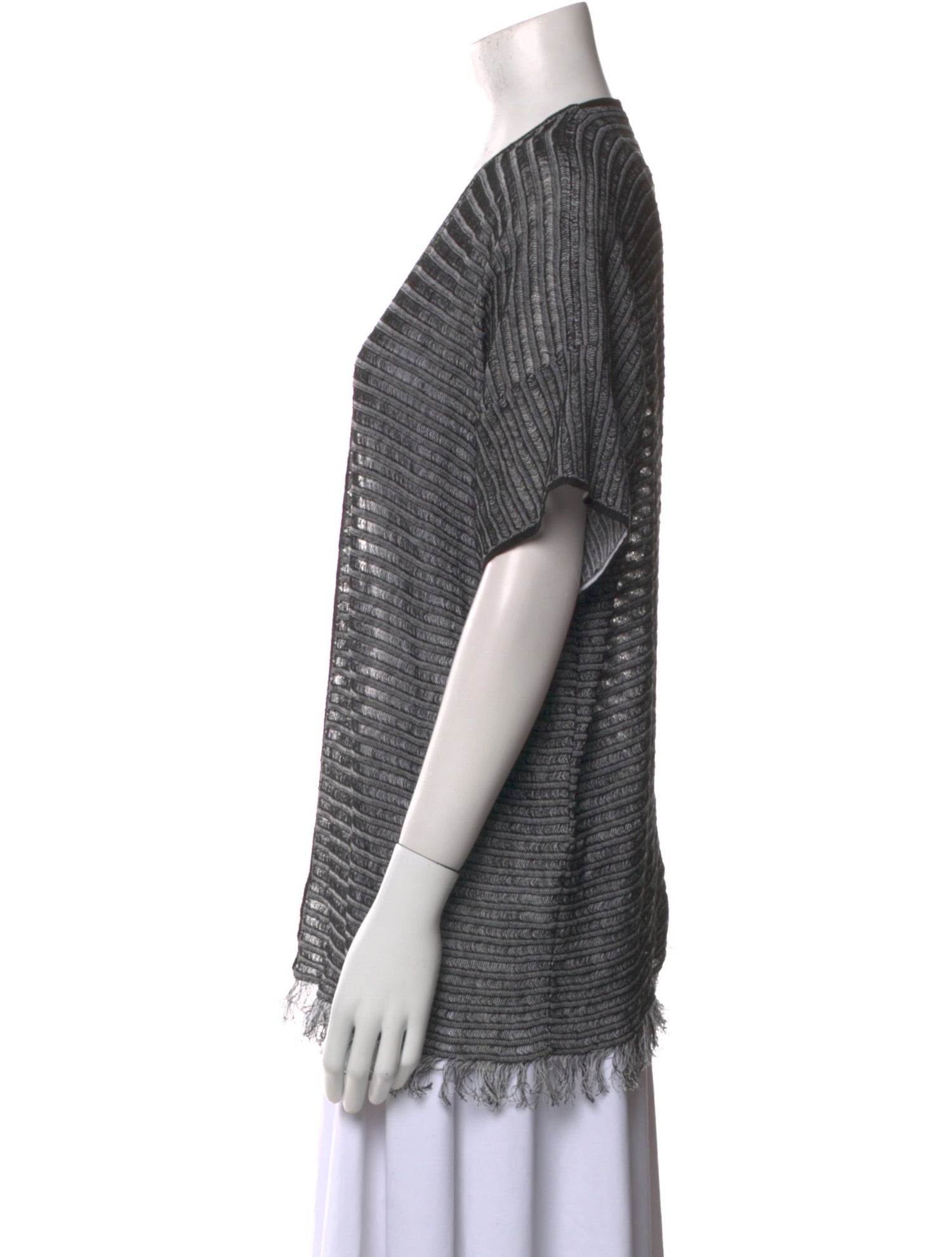 Piazza Sempione Linen Open Front Sweater
