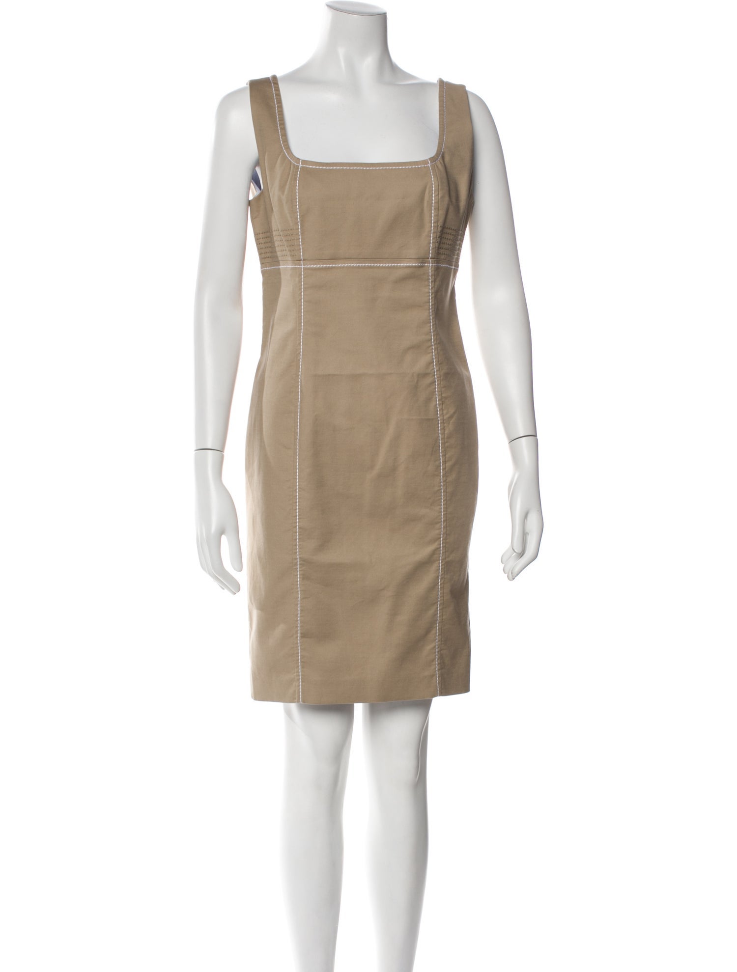 Piazza Sempione Square Neckline Mini Dress