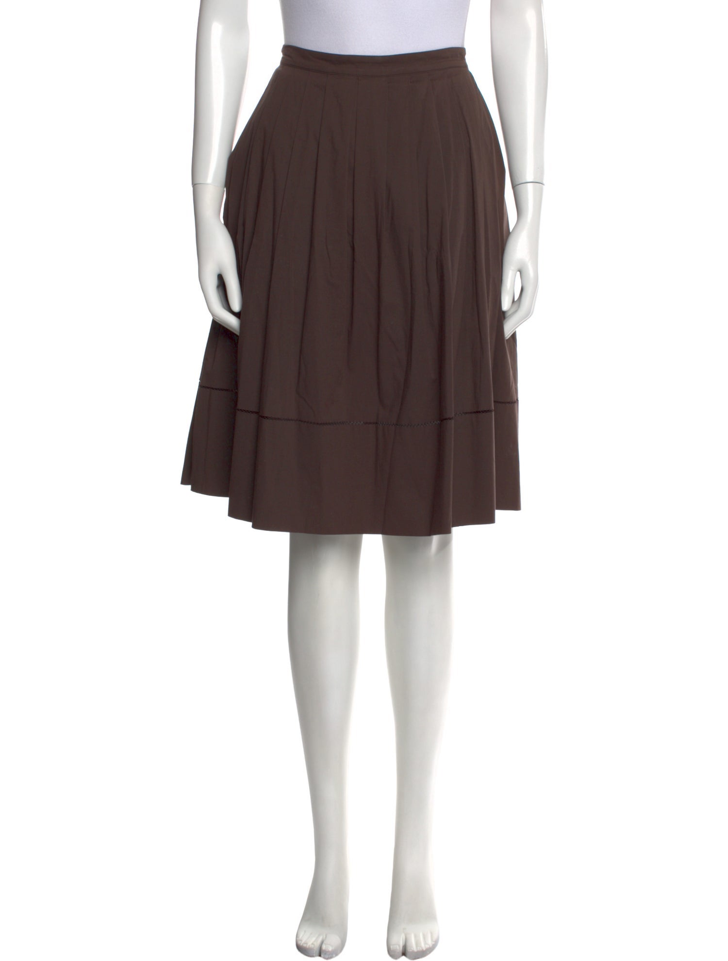 Piazza Sempione Pleated Accents Knee-Length Skirt