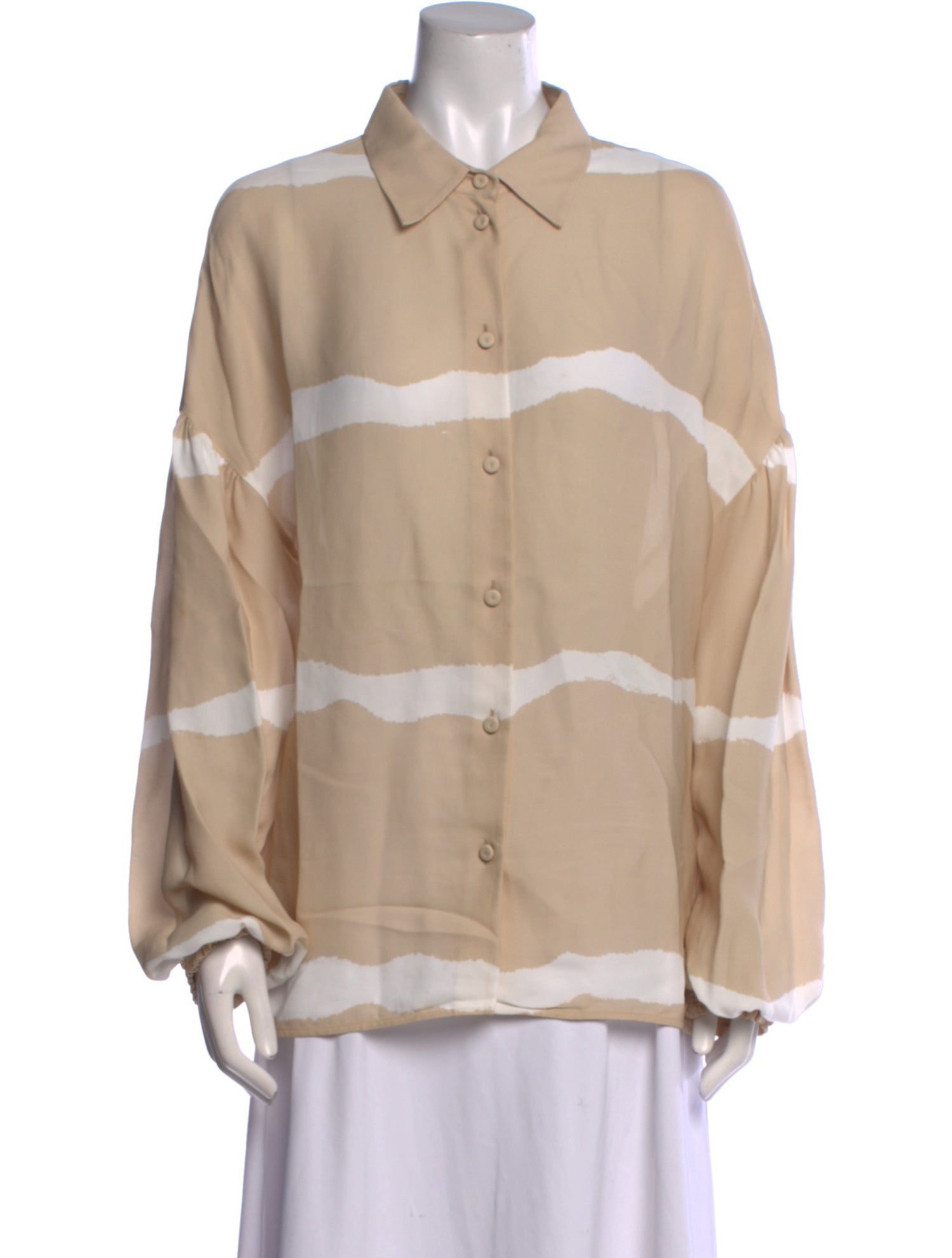 Piazza Sempione Long Sleeve Button-Up Top