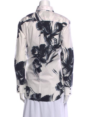 Piazza Sempione Printed Long Sleeve Button-Up Top
