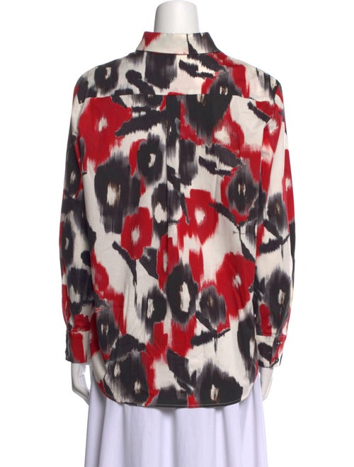 Piazza Sempione Printed Long Sleeve Button-Up Top
