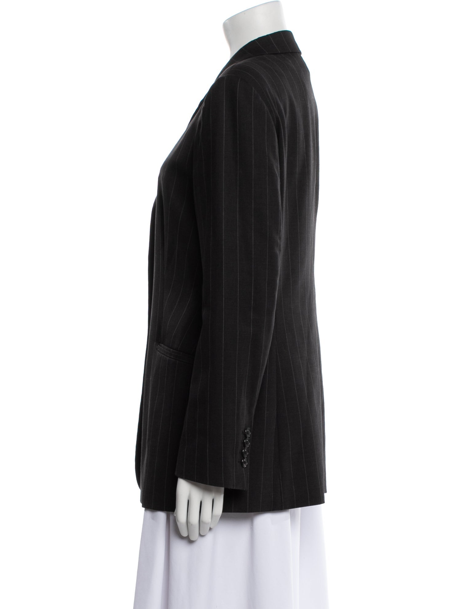 Piazza Sempione Virgin Wool Striped Blazer