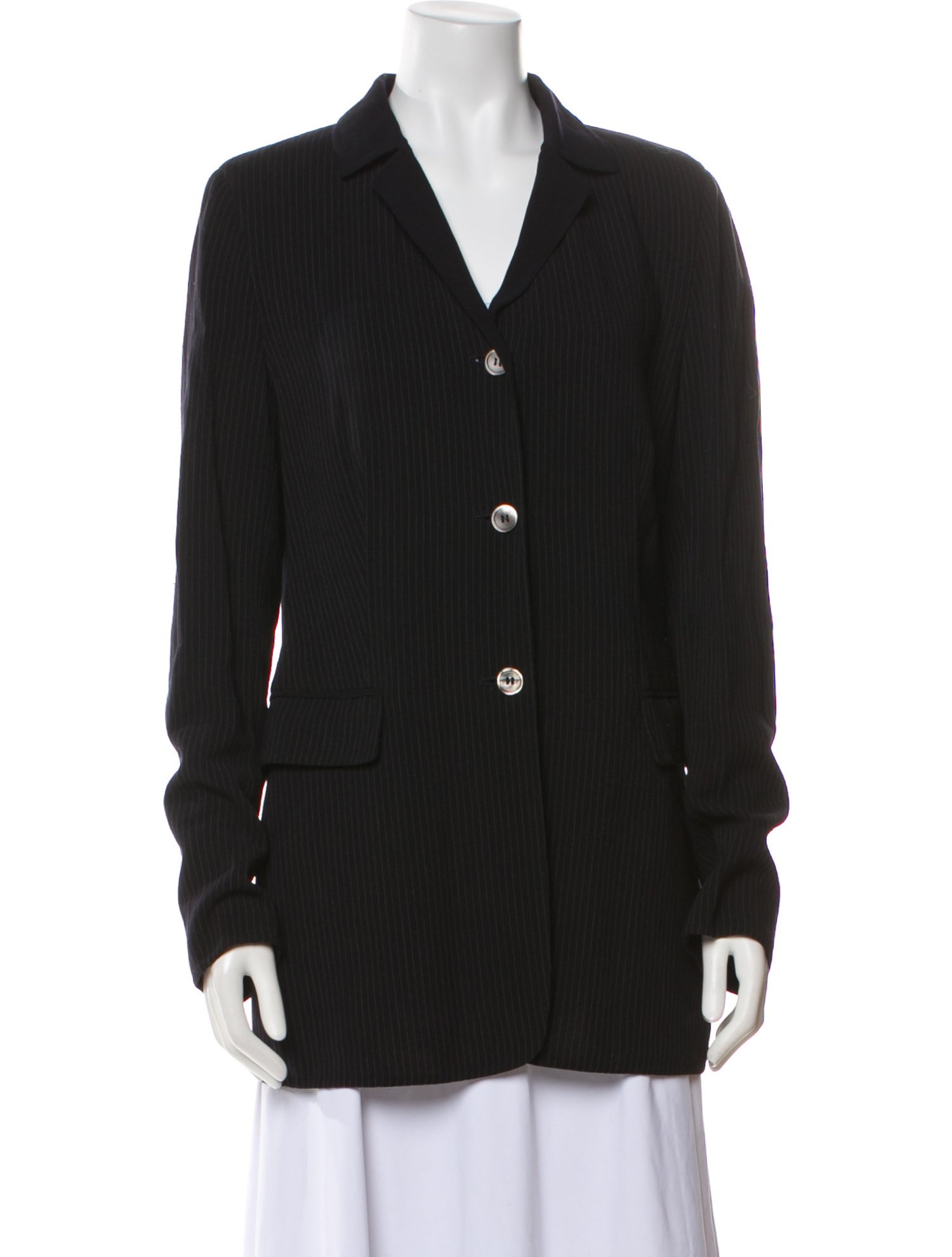 Piazza Sempione Virgin Wool Striped Blazer