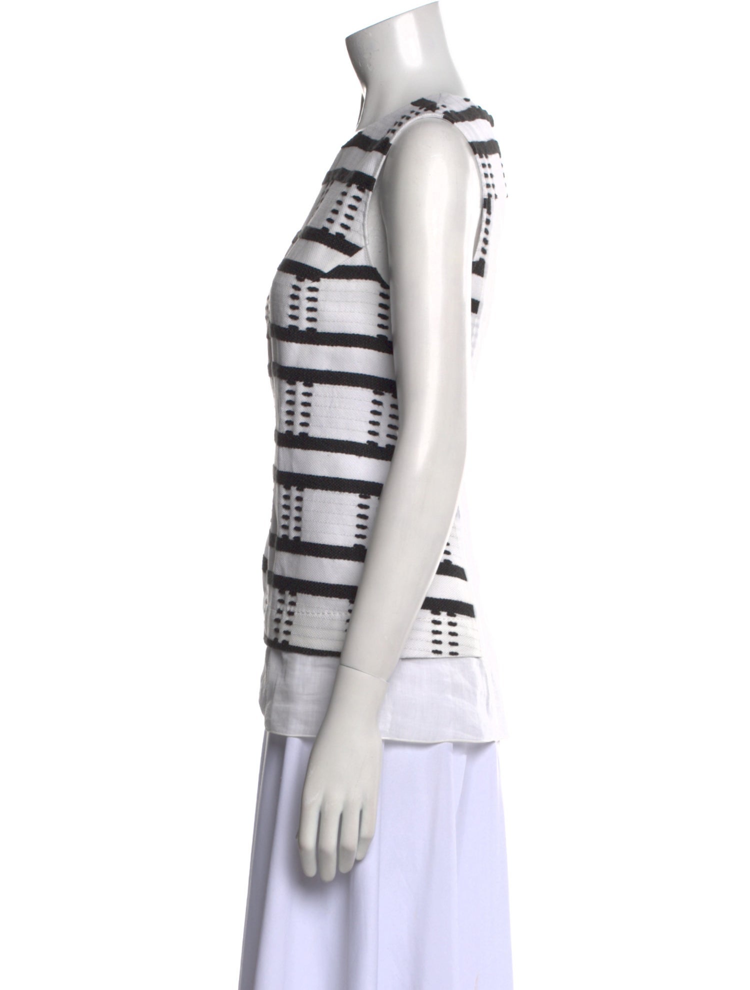 Piazza Sempione Striped Crew Neck Top