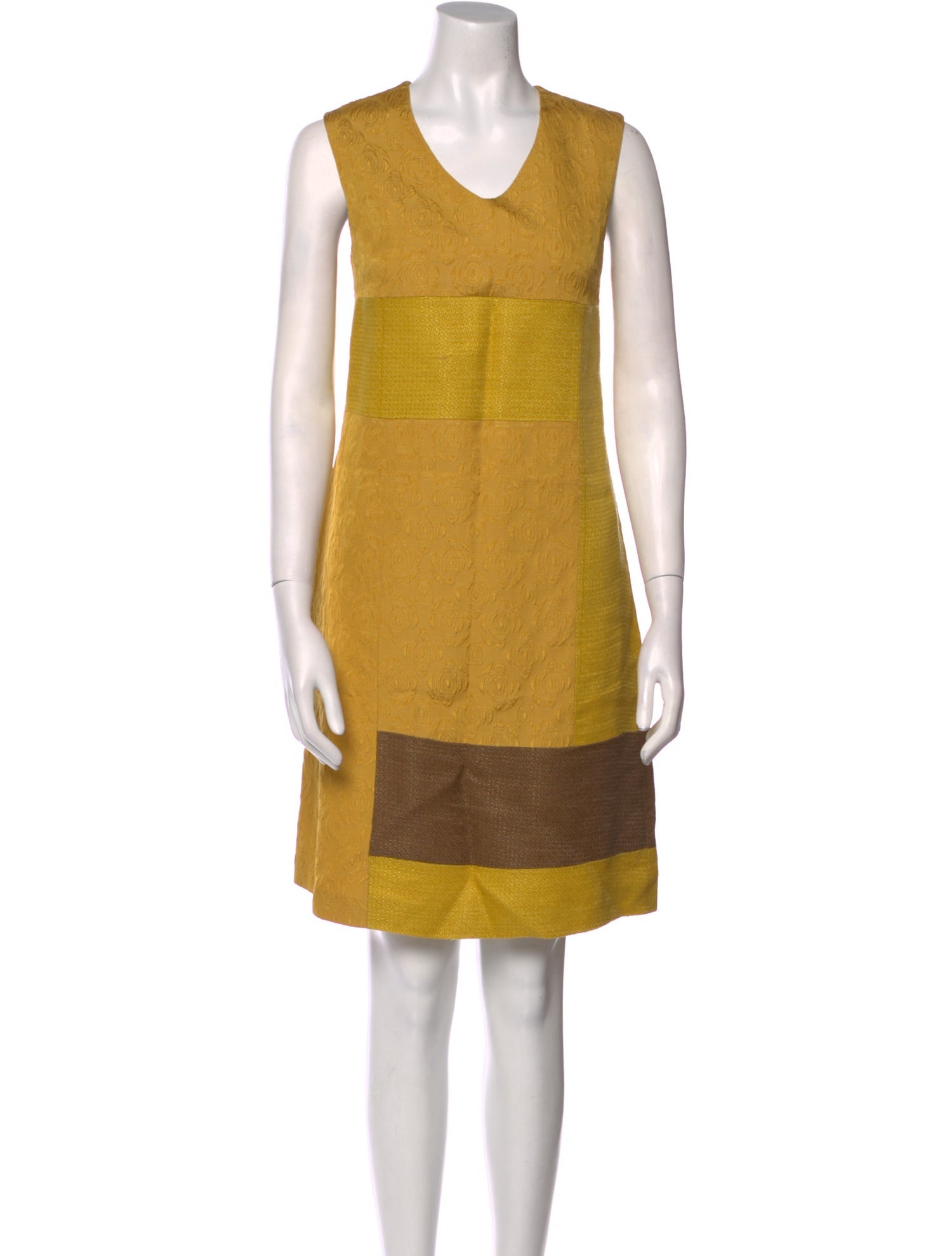 Piazza Sempione Colorblock Pattern Knee-Length Dress