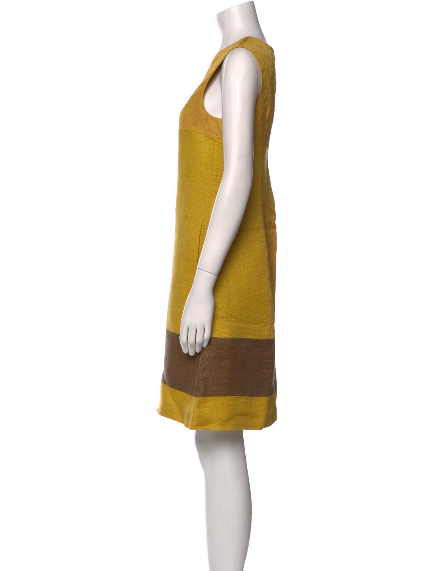 Piazza Sempione Colorblock Pattern Knee-Length Dress