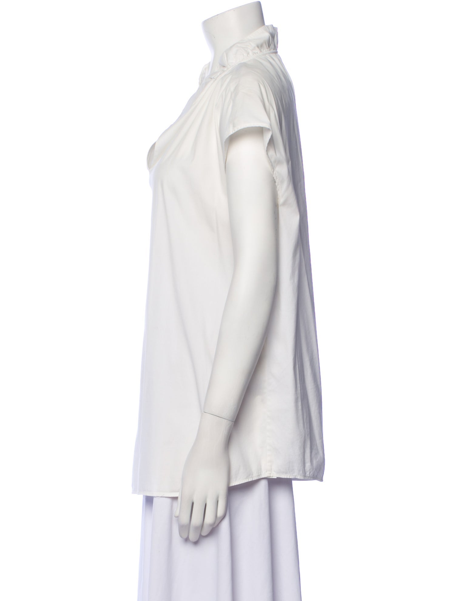 Piazza Sempione Cowl Neck Short Sleeve Blouse