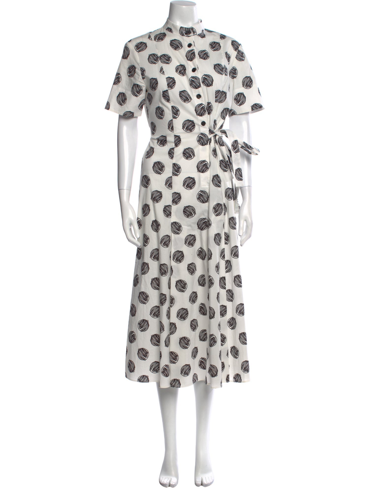 Piazza Sempione Polka Dot Print Long Dress
