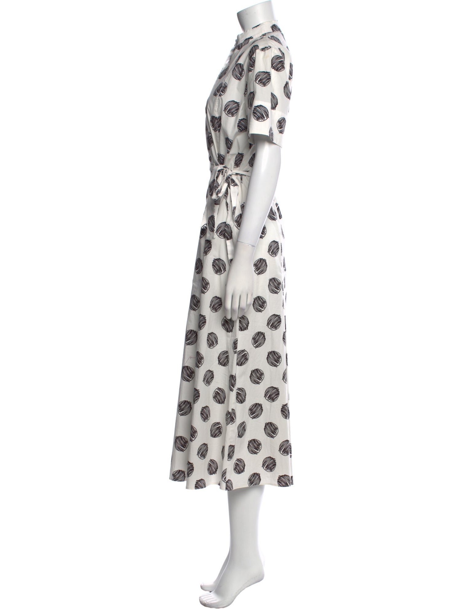 Piazza Sempione Polka Dot Print Long Dress