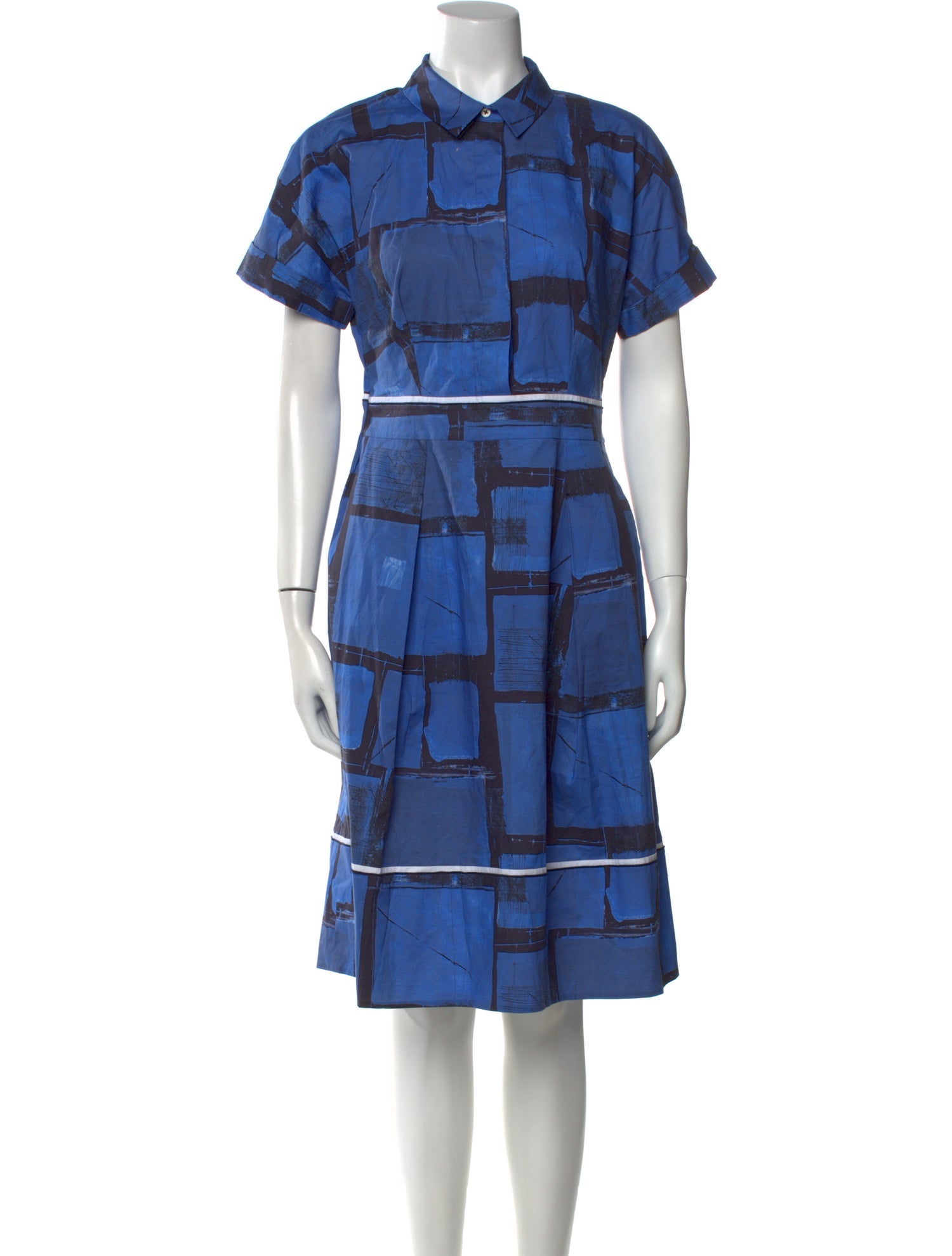 Piazza Sempione Plaid Print Knee-Length Dress