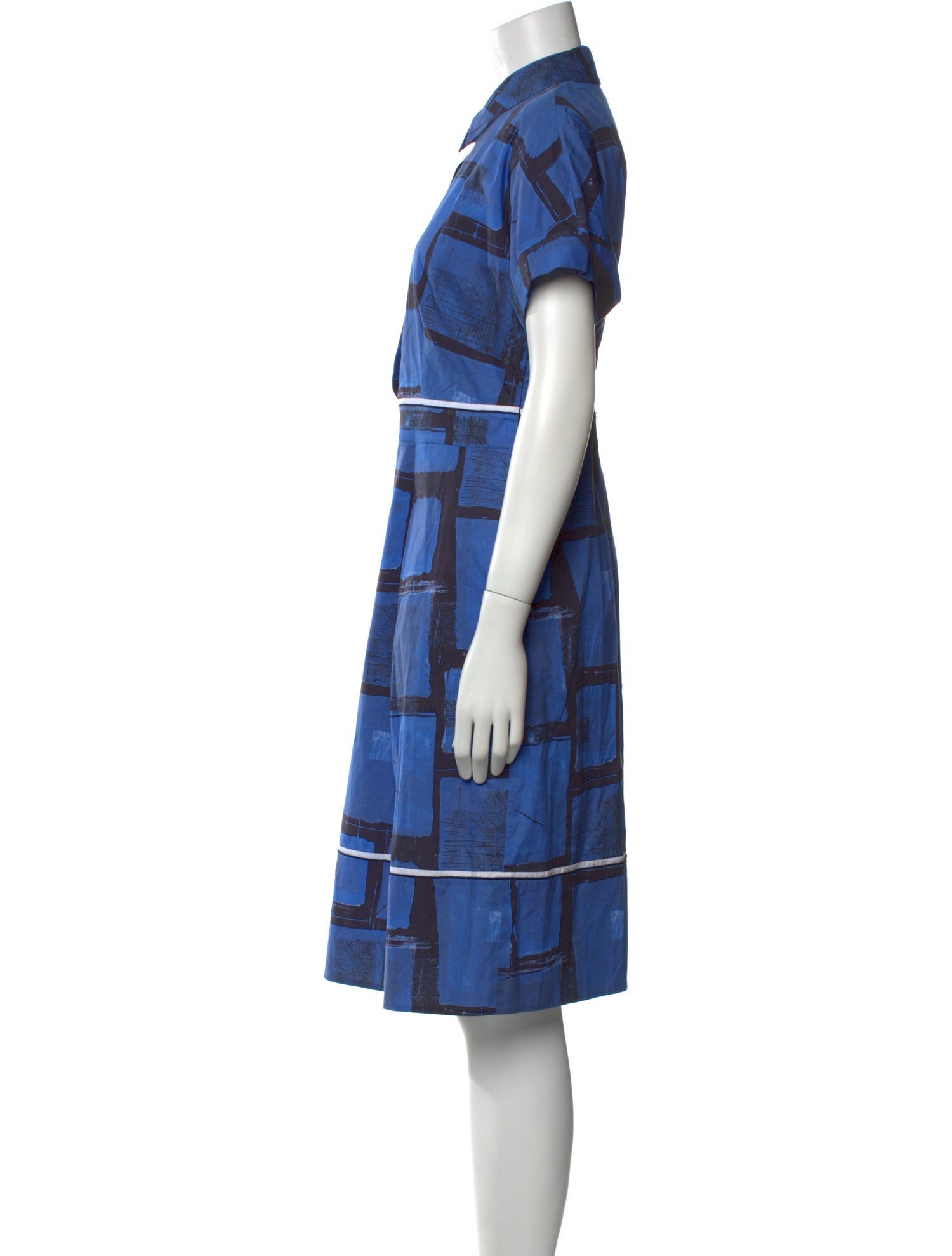Piazza Sempione Plaid Print Knee-Length Dress