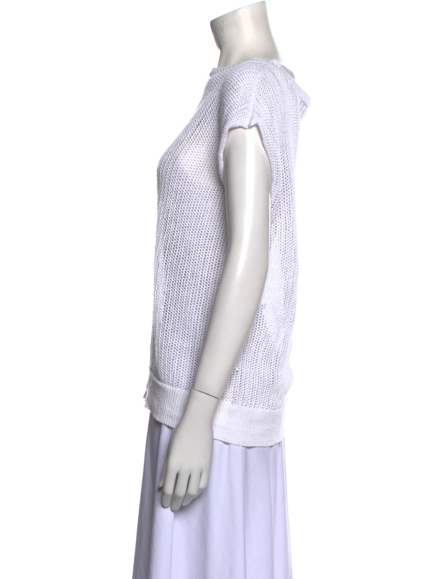 Piazza Sempione Linen Bateau Neckline Sweater