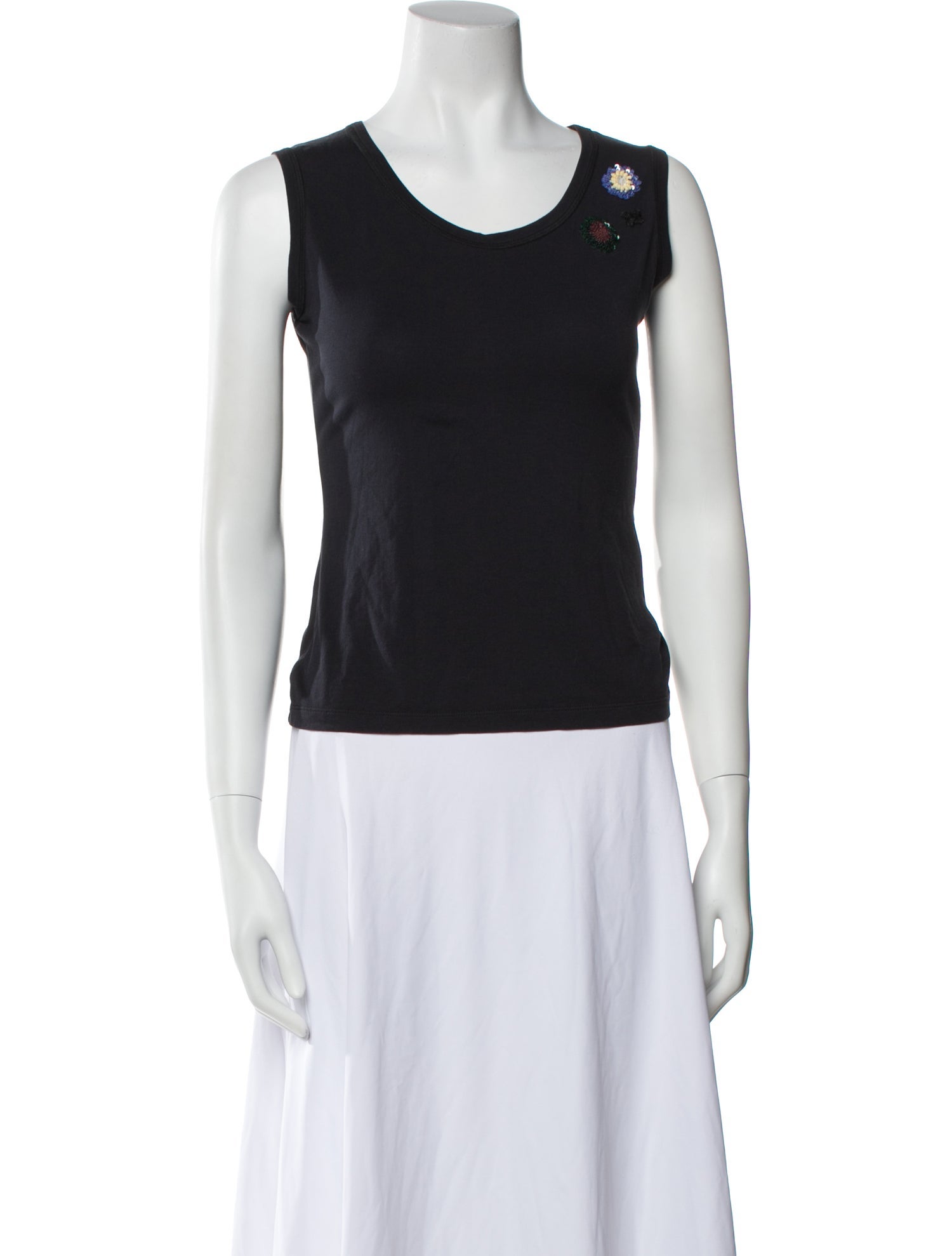 Piazza Sempione Scoop Neck Sleeveless Top