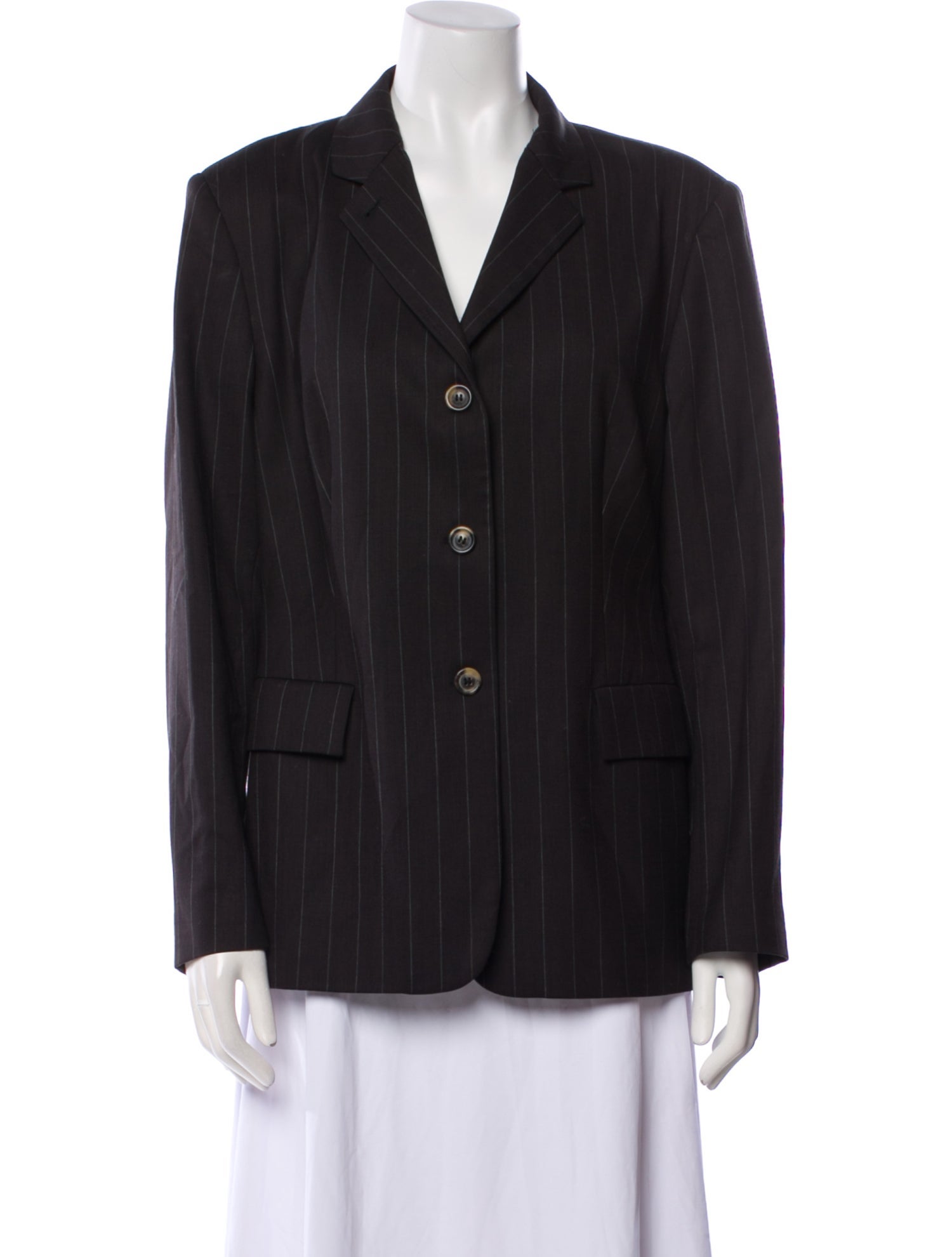 Piazza Sempione Virgin Wool Striped Blazer w/ Tags