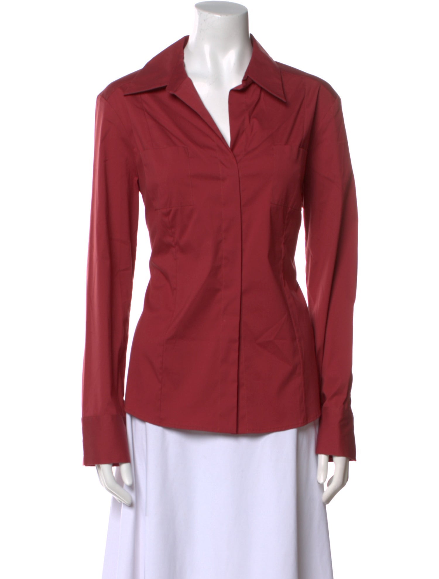 Piazza Sempione Long Sleeve Button-Up Top