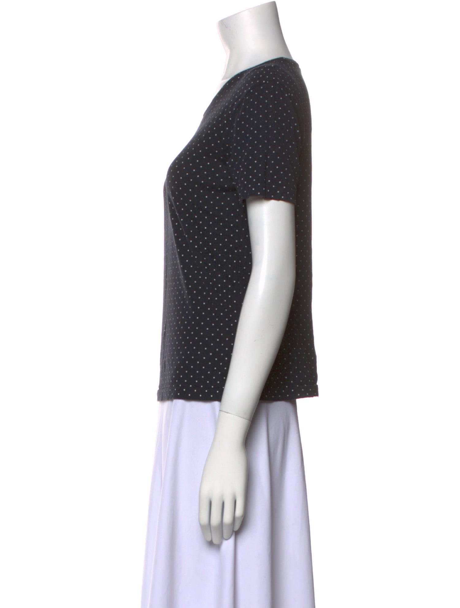 Piazza Sempione Polka Dot Print Crew Neck T-Shirt