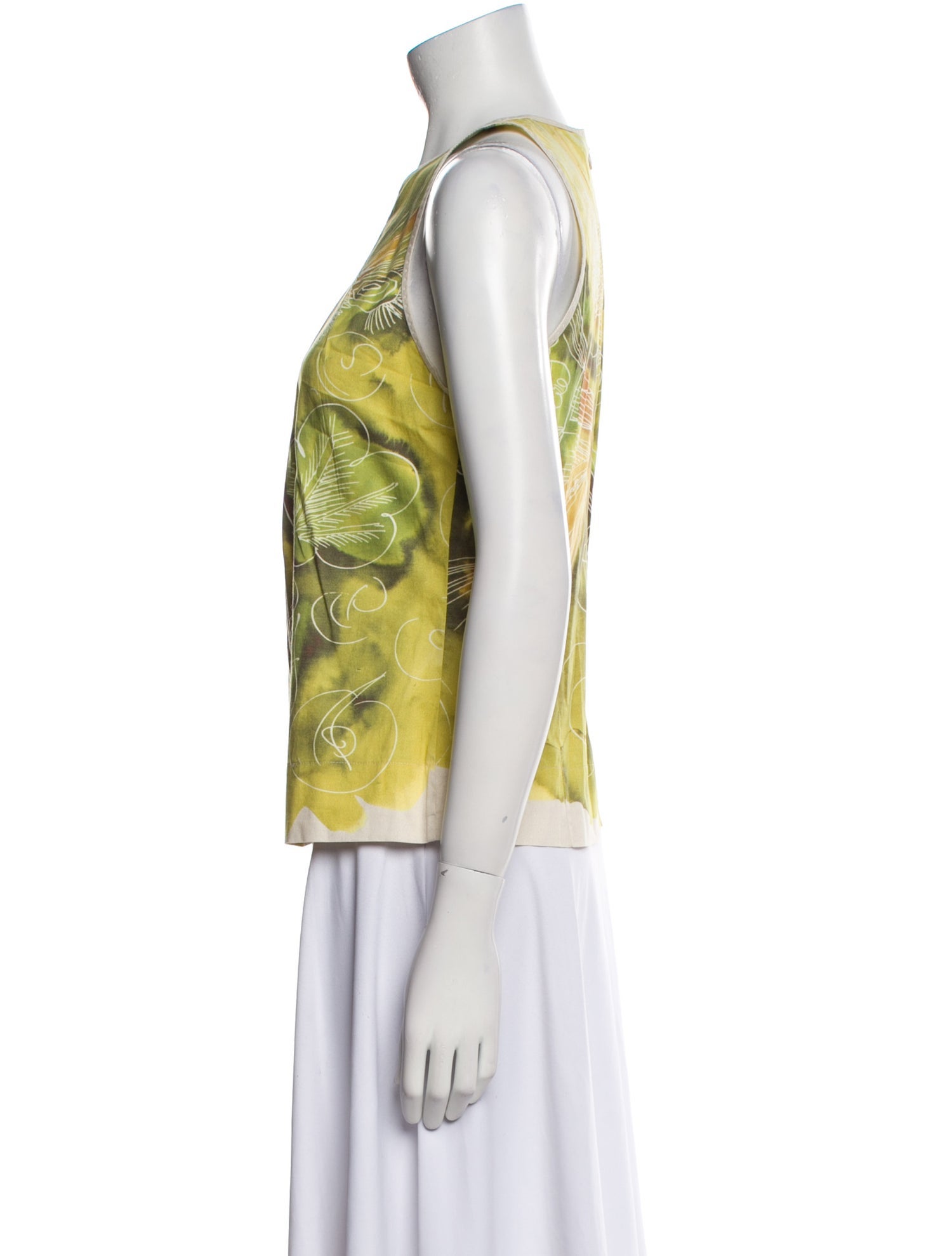 Piazza Sempione Printed Scoop Neck Top