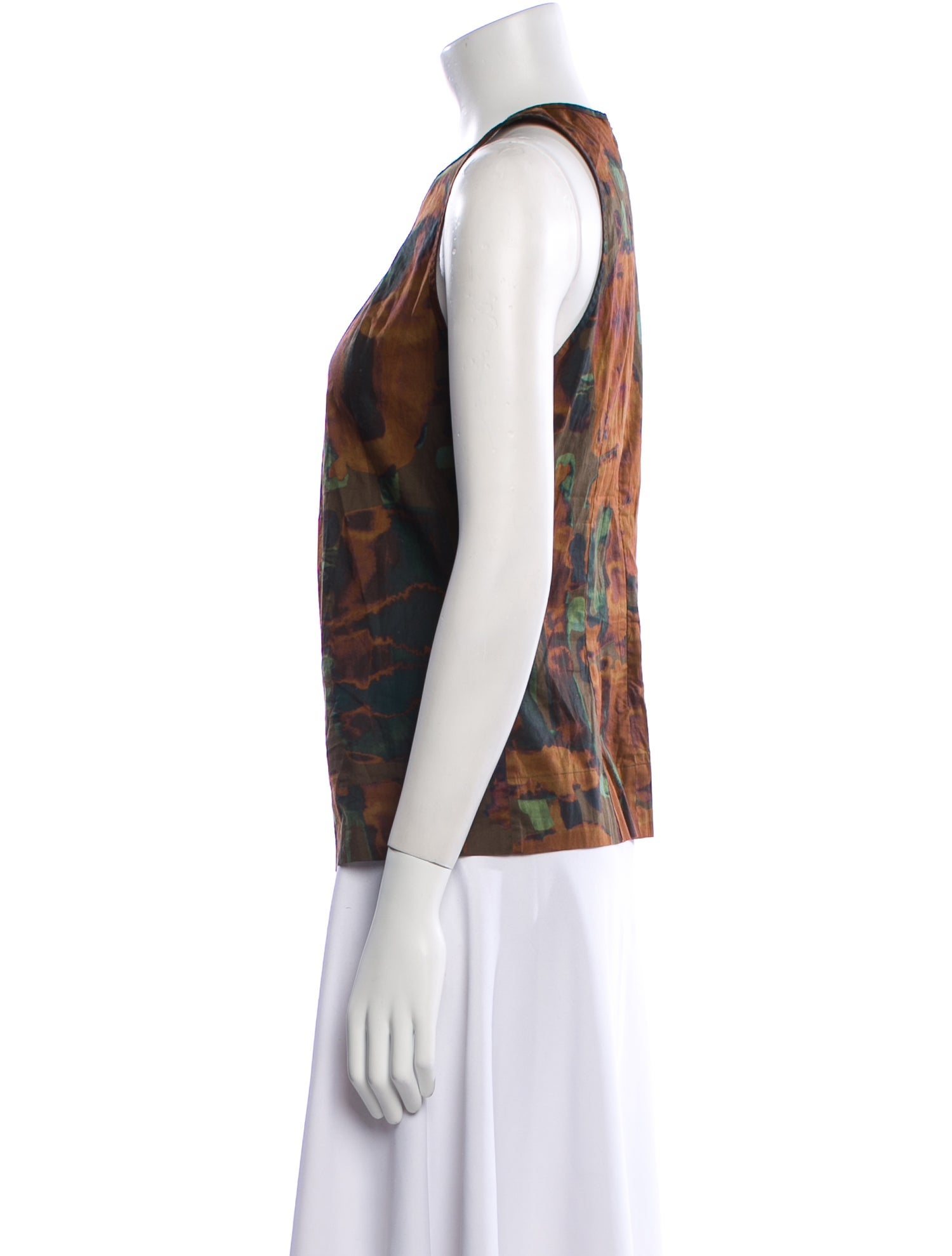 Piazza Sempione Floral Print Crew Neck Blouse