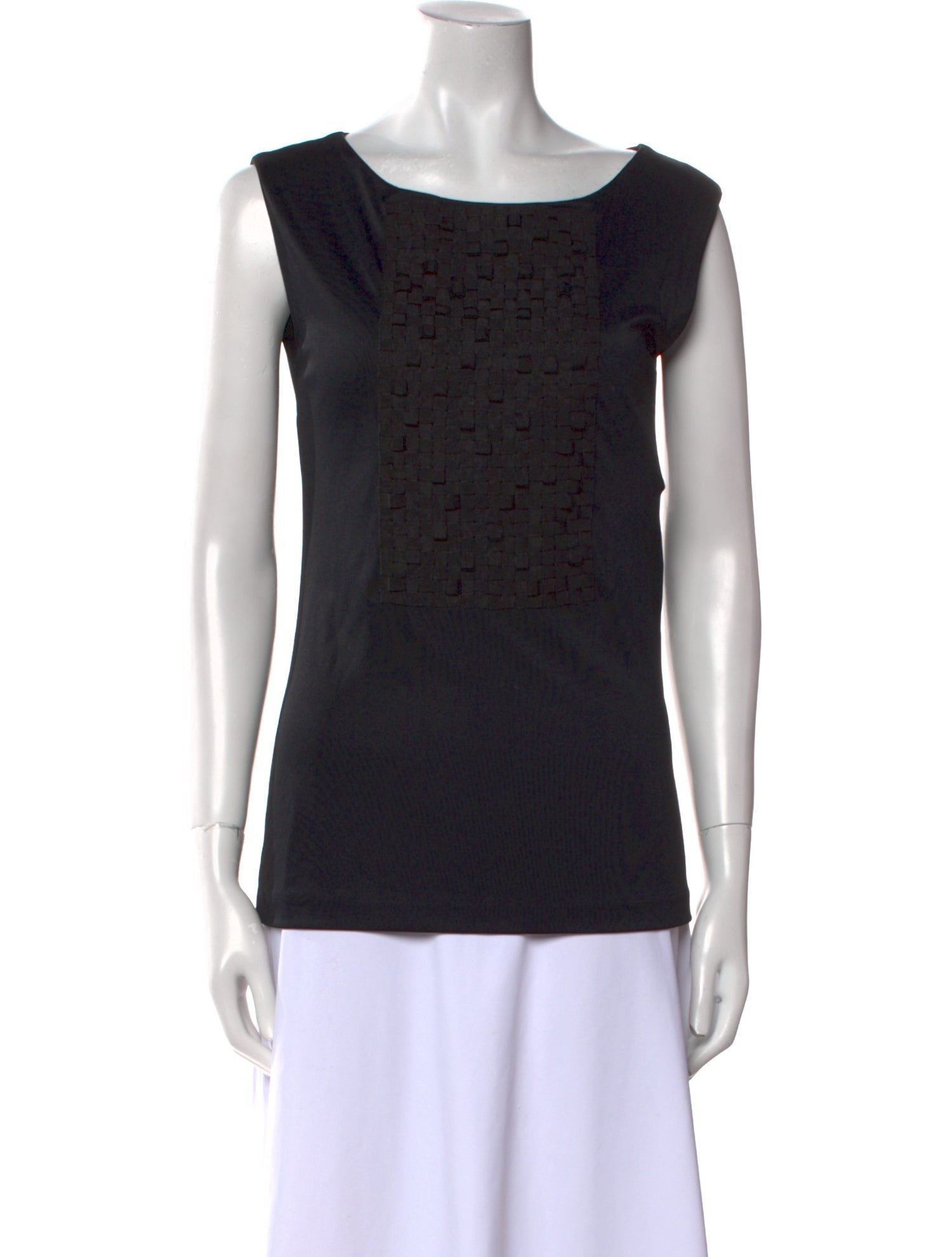 Piazza Sempione Bateau Neckline Sleeveless Top