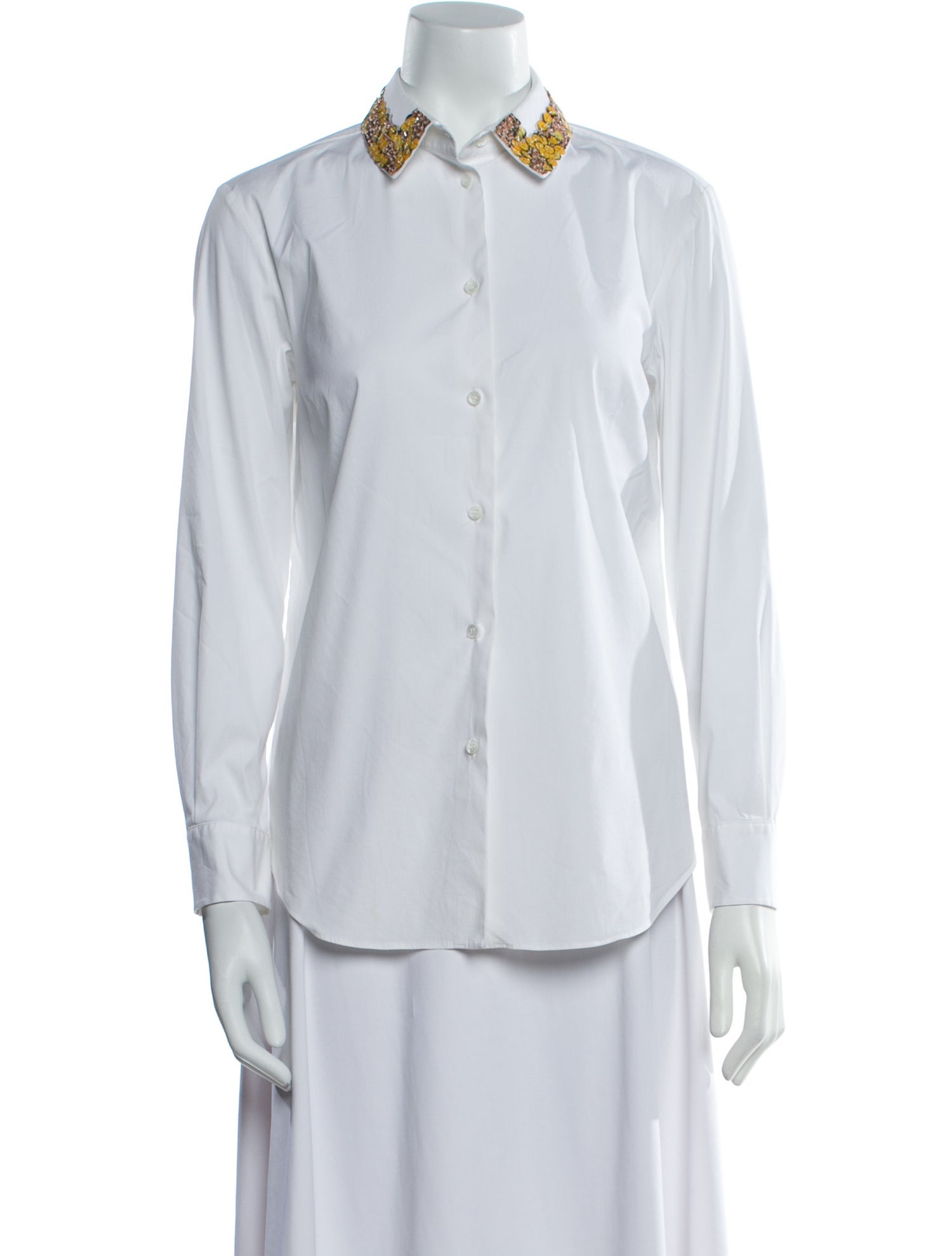 Piazza Sempione Long Sleeve Button-Up Top