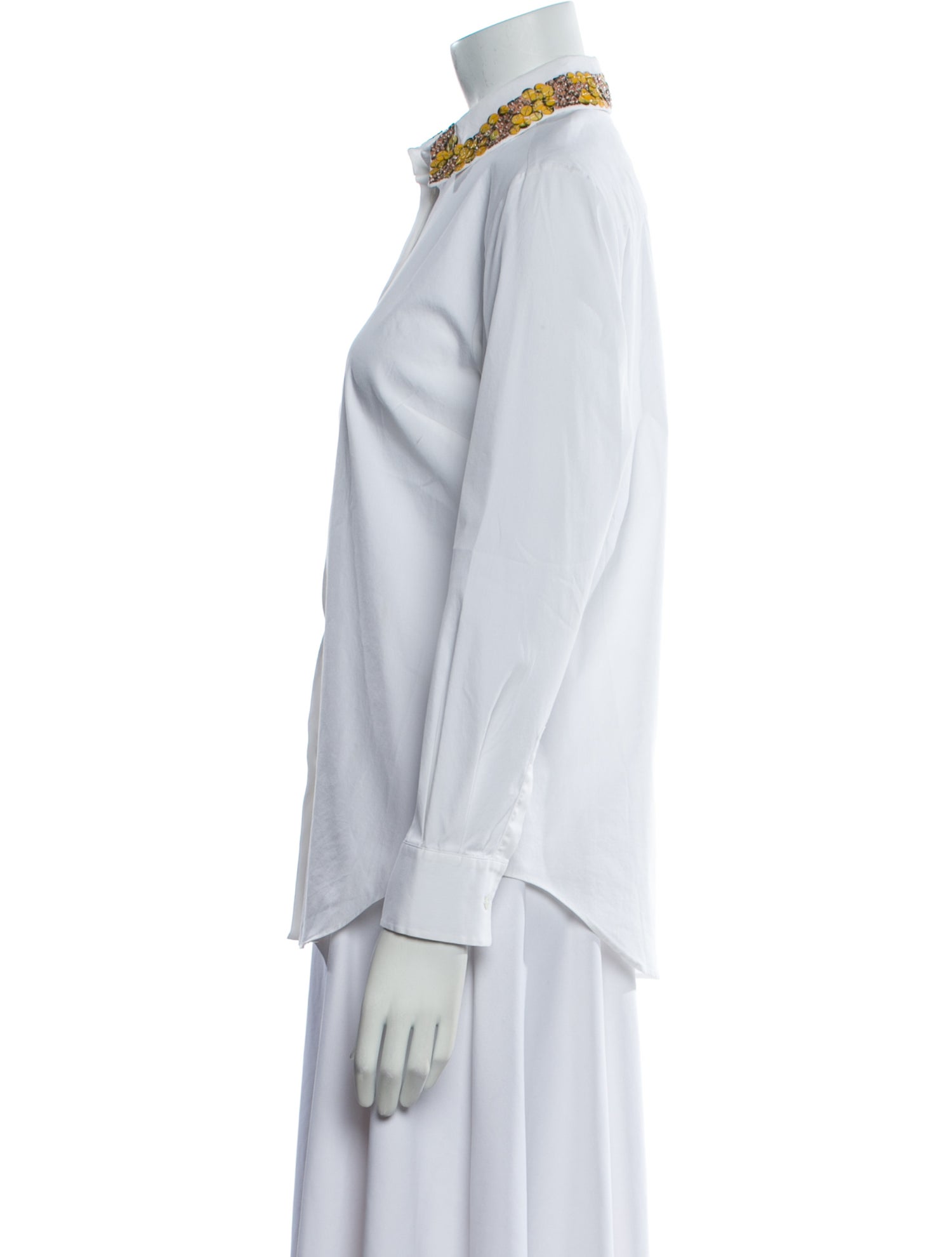 Piazza Sempione Long Sleeve Button-Up Top