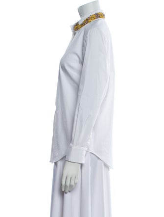 Piazza Sempione Long Sleeve Button-Up Top