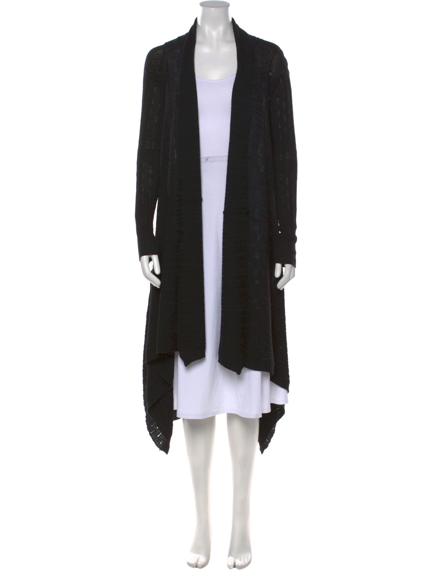 Piazza Sempione Virgin Wool Open Front Sweater