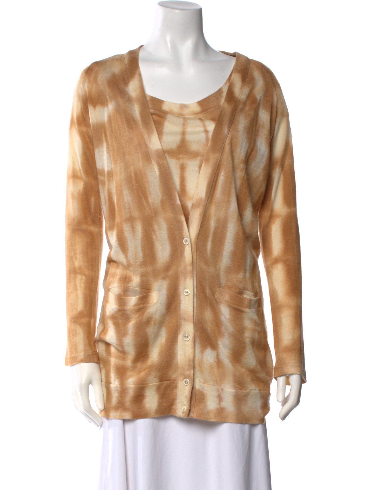 Piazza Sempione Tie-Dye Print Scoop Neck Sweater