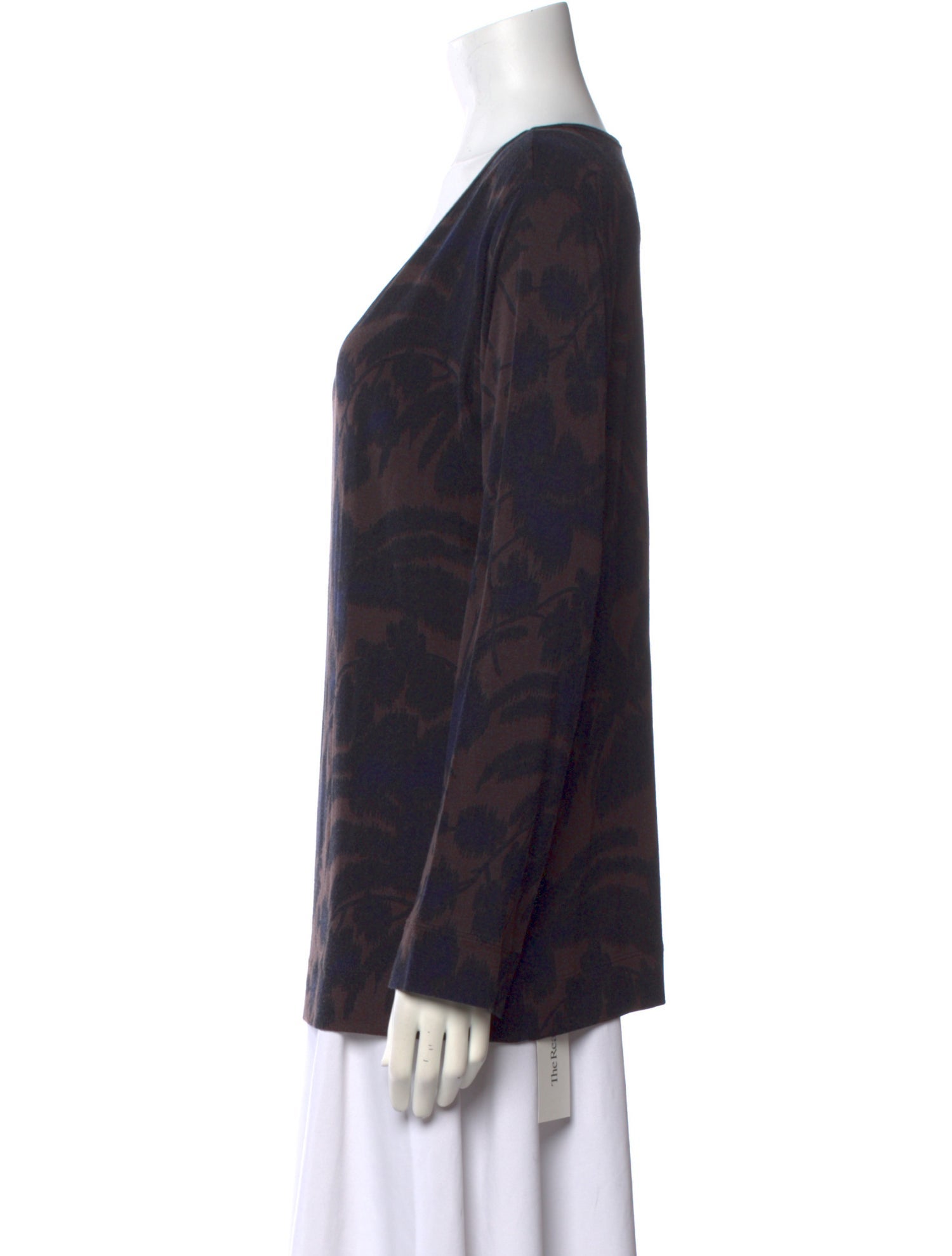 Piazza Sempione Floral Print Scoop Neck Sweater