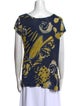 Piazza Sempione Printed Cowl Neck Tunic