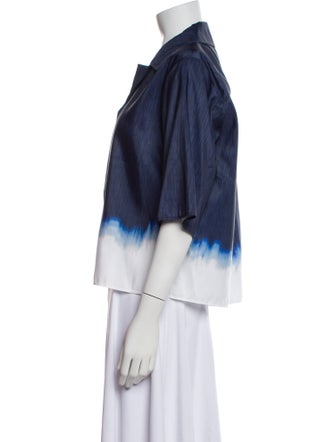 Piazza Sempione Three-Quarter Sleeve Button-Up Top