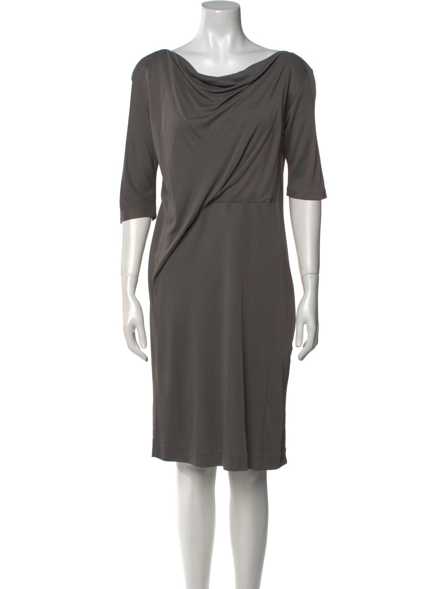Piazza Sempione Cowl Neck Knee-Length Dress