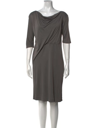 Piazza Sempione Cowl Neck Knee-Length Dress