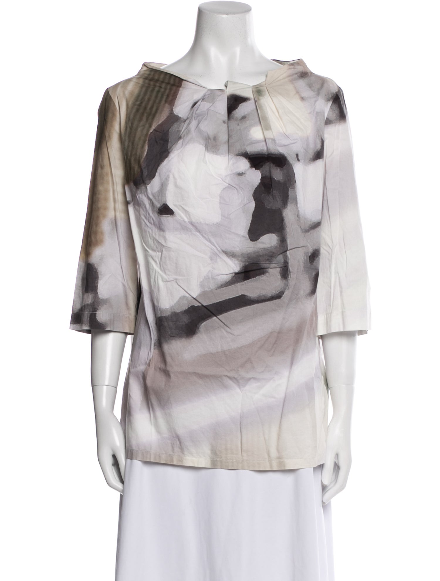 Piazza Sempione Printed Cowl Neck Blouse