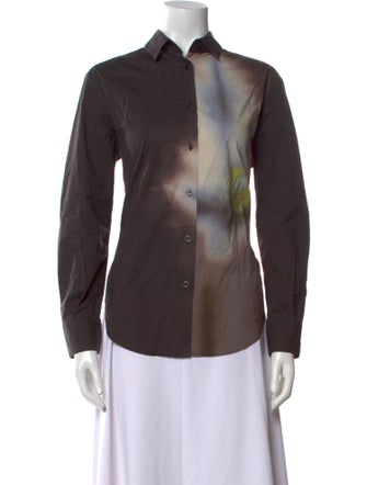 Piazza Sempione Long Sleeve Button-Up Top