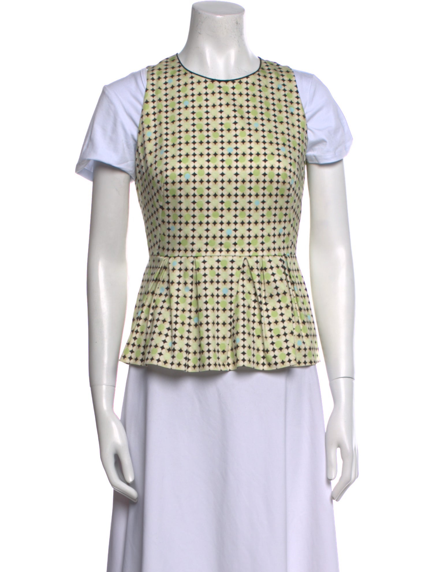 Piazza Sempione Printed Crew Neck Top