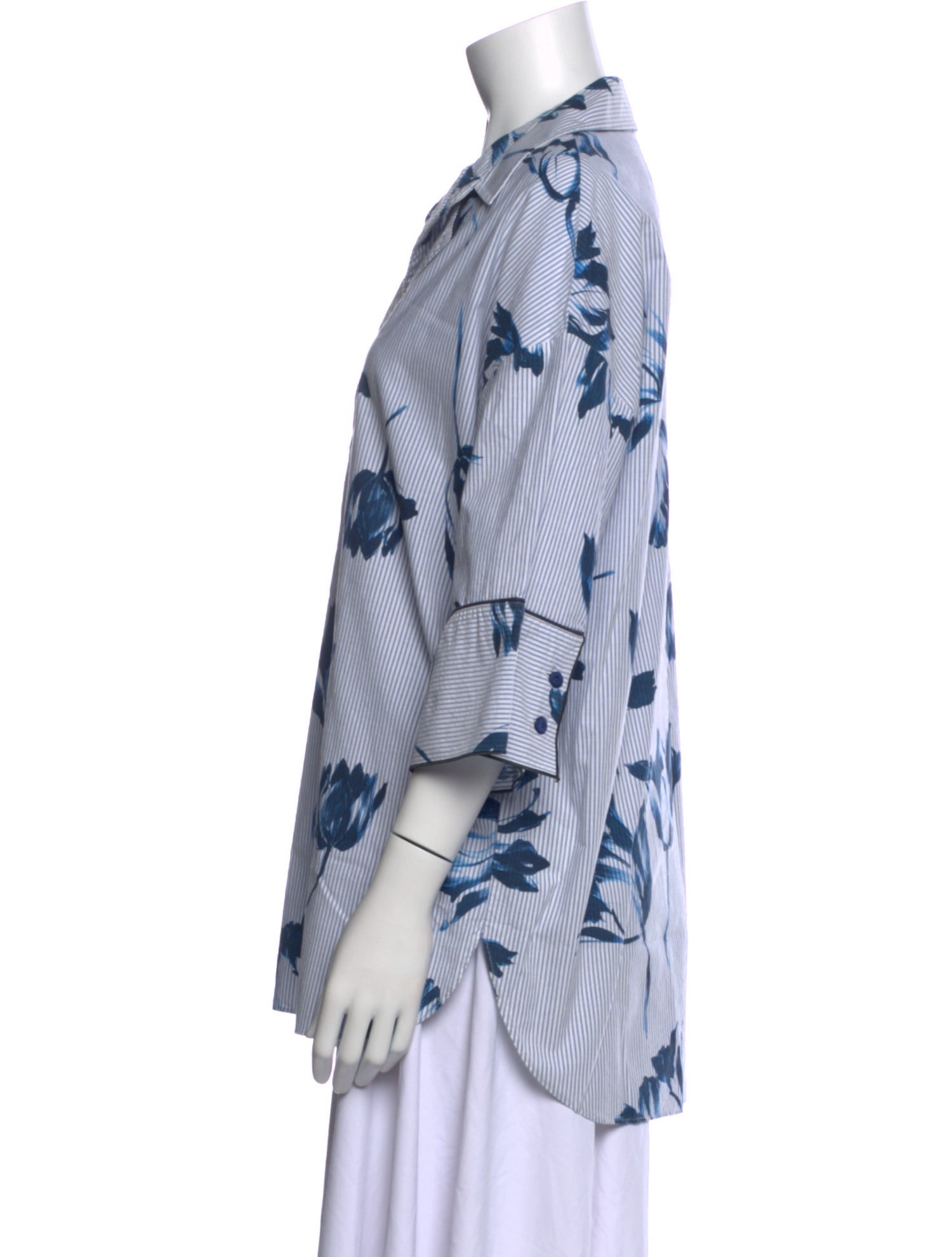 Piazza Sempione Printed Three-Quarter Sleeve Polo