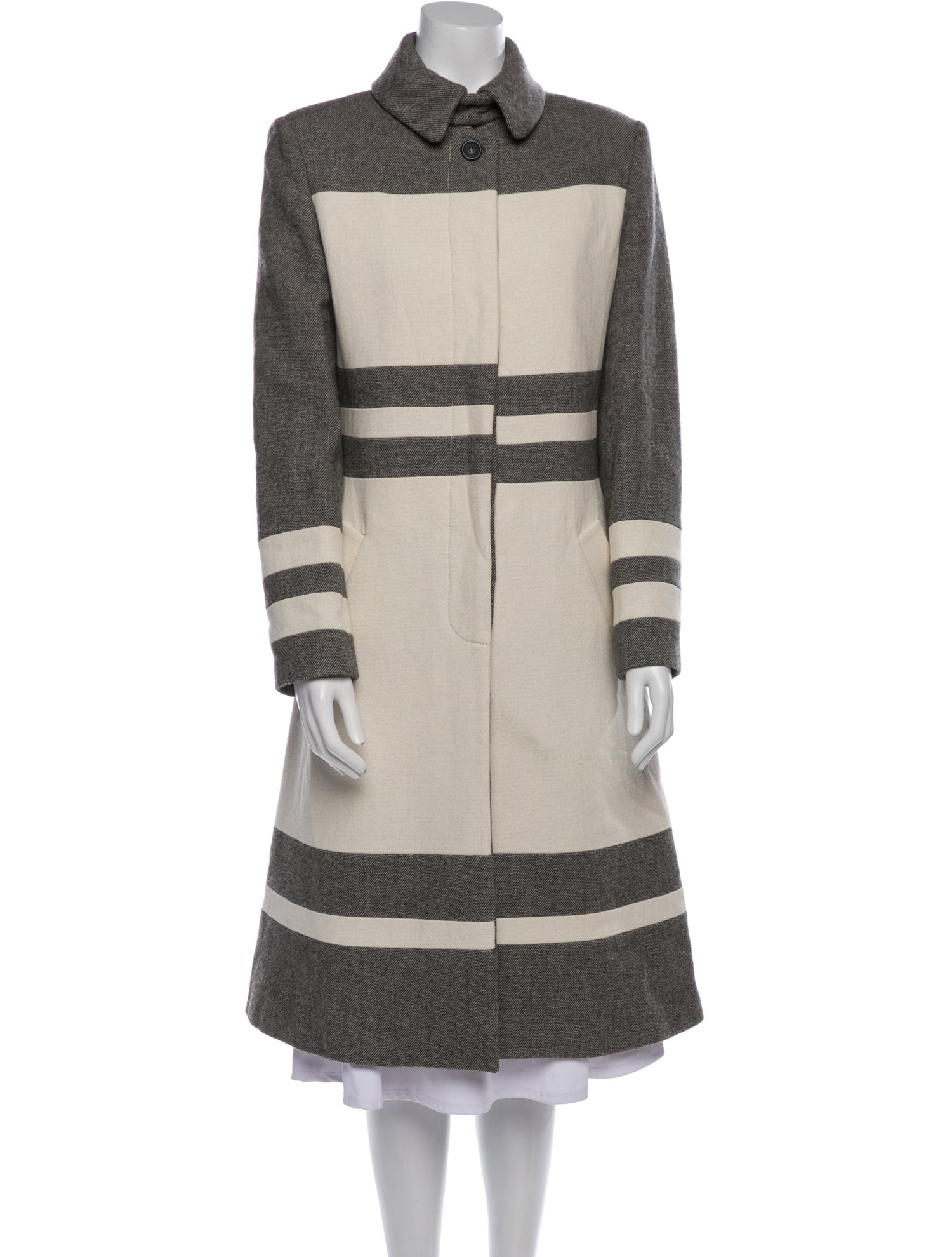 Piazza Sempione Wool Colorblock Pattern Coat w/ Tags