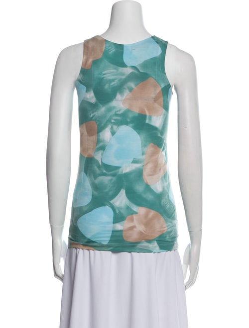 Piazza Sempione Printed Scoop Neck Top