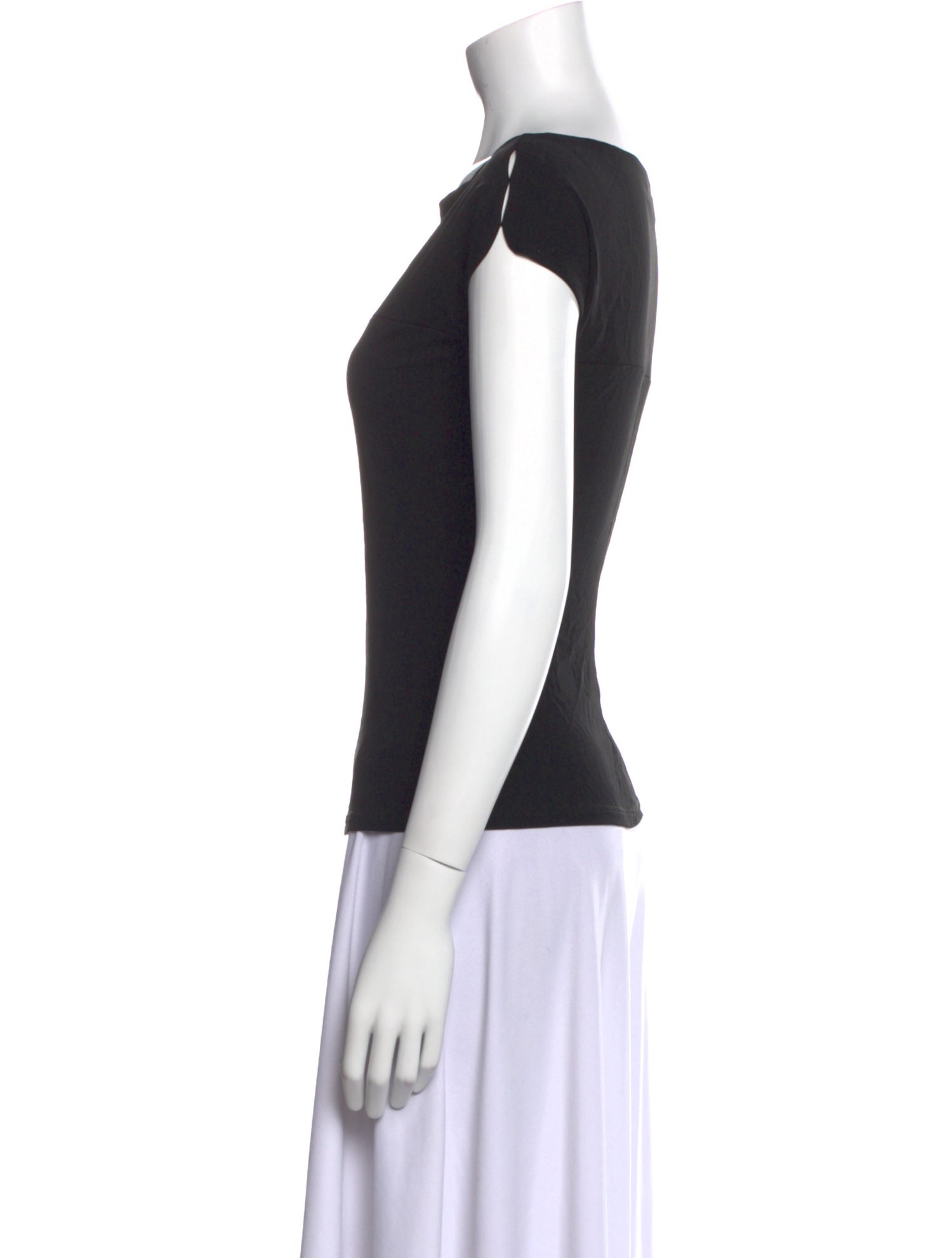 Piazza Sempione Bateau Neckline Short Sleeve T-Shirt