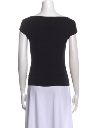 Piazza Sempione Bateau Neckline Short Sleeve T-Shirt