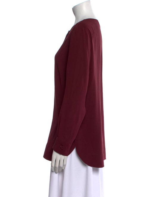 Piazza Sempione Silk Crew Neck Blouse