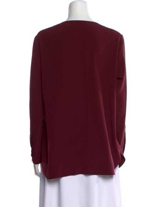 Piazza Sempione Silk Crew Neck Blouse