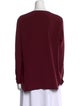 Piazza Sempione Silk Crew Neck Blouse