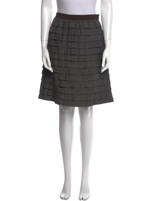 Piazza Sempione Ruffle Embellishment Knee-Length Skirt