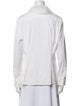 Piazza Sempione Mock Neck Long Sleeve Button-Up Top