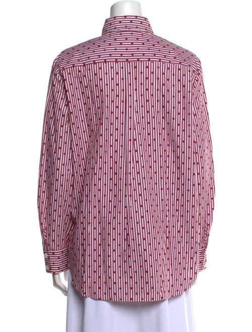 Piazza Sempione Printed Long Sleeve Button-Up Top