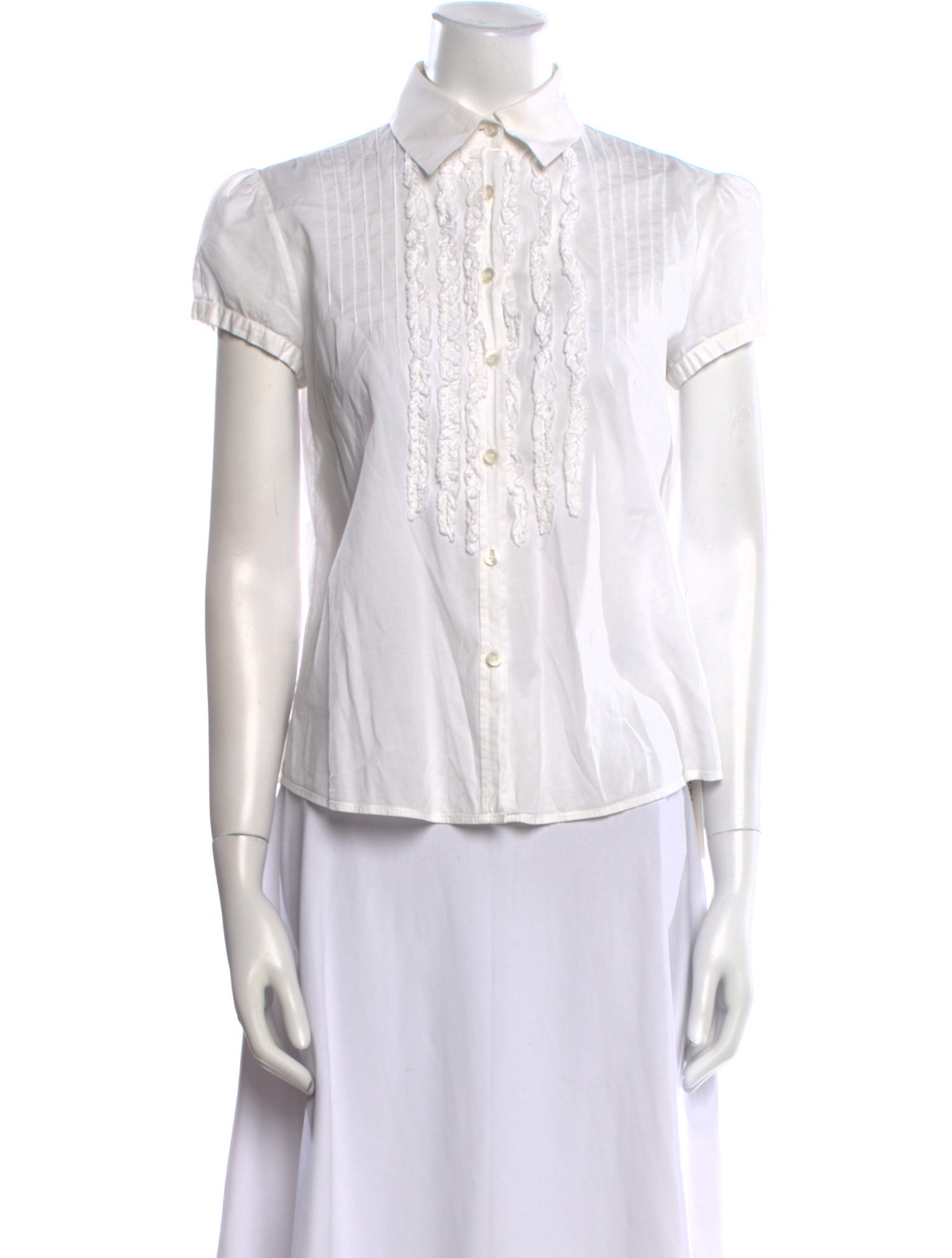 Piazza Sempione Short Sleeve Button-Up Top