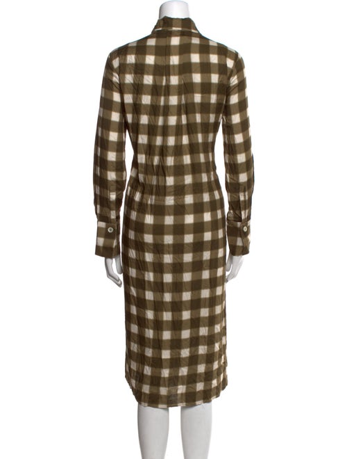 Piazza Sempione Plaid Print Midi Length Dress